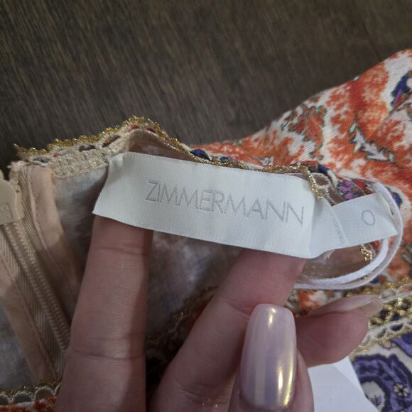 Zimmermann Devi Linen Mini Dress Size 0 4 US NWT - Picture 8 of 14
